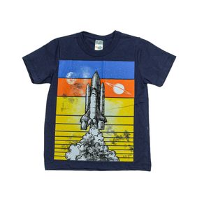 Camiseta Space Infantil Menino  Azul 04