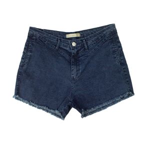 Short Jeans Plus Size Feminino Azul Marinho 46