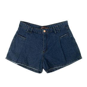Short Jeans Plus Size Feminino Azul Marinho 38