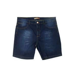 Short Jeans Pedal Plus Size Feminino Azul Marinho 50